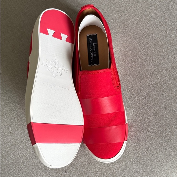 Angela Scott Women's Bold Red Sneakers - Picture 4 of 16
